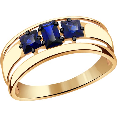 Купить Кольцо Diamant online, золото, 585 проба, сапфир синтетический, размер 17
<p>В н...