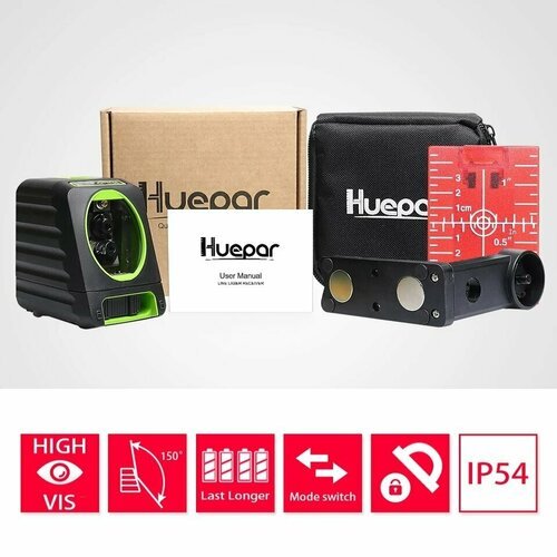 Купить Лазерный уровень/нивелир Huepar BOX-1R, 2 луча
Профессиональный лазерный уровень...