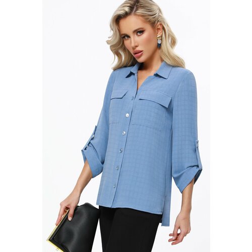 Купить Блуза DStrend, размер 44, голубой
Базовая блузка на пуговицах с карманами — осно...