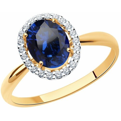 Купить Кольцо Diamant online, золото, 585 проба, фианит, корунд, размер 17.5
<p>В нашем...