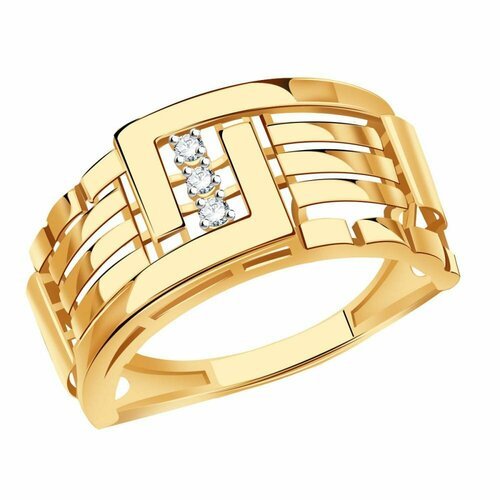 Купить Кольцо Diamant online, золото, 585 проба, фианит, размер 18.5, прозрачный
<p>В н...