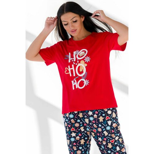 Купить Пижама Ш'аrliзе, размер 48, красный
Женская пижама включает в себя красную футбо...