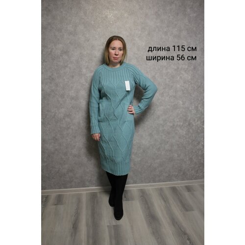Купить Платье размер 48/52, голубой
Платье вязаное Amazzoni ромб с карманами - это стил...