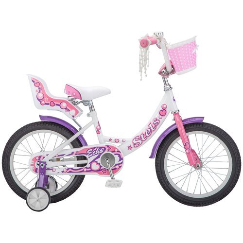 Купить Детский велосипед STELS Echo 16 V020 (2018) белый/розовый 9.5" (требует финально...