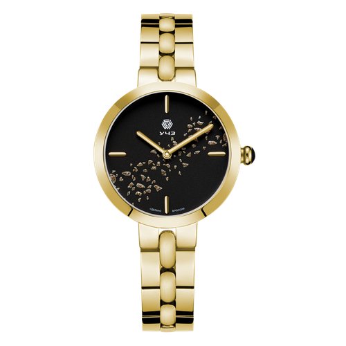 Купить Наручные часы УЧЗ 3044В-4, черный, золотой
Наручные кварцевые женские часы произ...