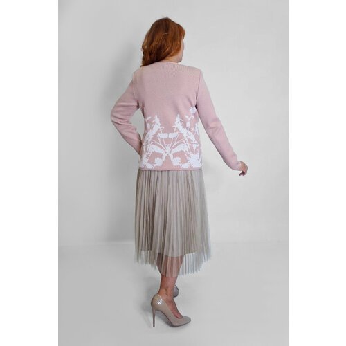 Купить Пиджак Текстильная Мануфактура, размер 58, белый, розовый
Женский вязаный жакет...
