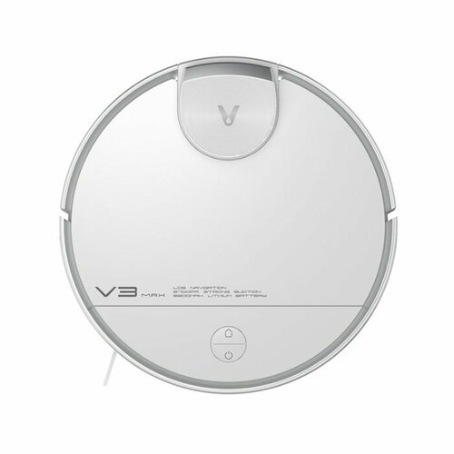 Купить Робот-пылесос Viomi Robot Vacuum V3 Max, 40 Вт, сухая/влажная уборка, 0.4/0.2 л,...