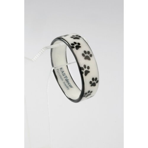 Купить Кольцо помолвочное KASTdecor, размер 19.5, черный, белый
Кольцо женское ручной р...