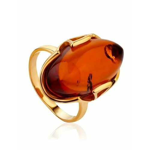 Купить Кольцо, янтарь, безразмерное, золотой, коричневый
Эффектное крупное кольцо из с...