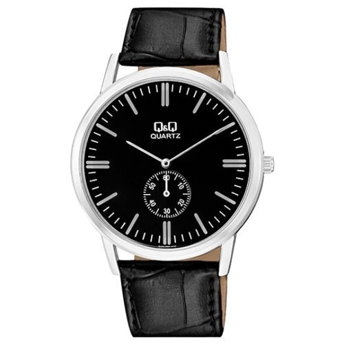 Купить Наручные часы Q&Q QA60-302, черный
Мужские стильные часы на кожаном ремешке с ми...