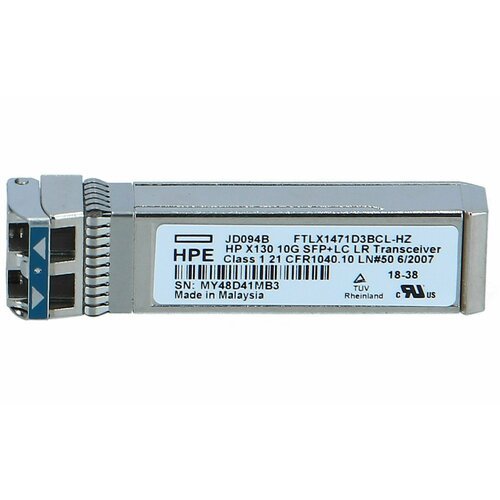 Купить Трансивер HPE JD094B X130 10G SFP+ 10GBase-LR 1310nm 10km LC
Трансивер HPE JD094...