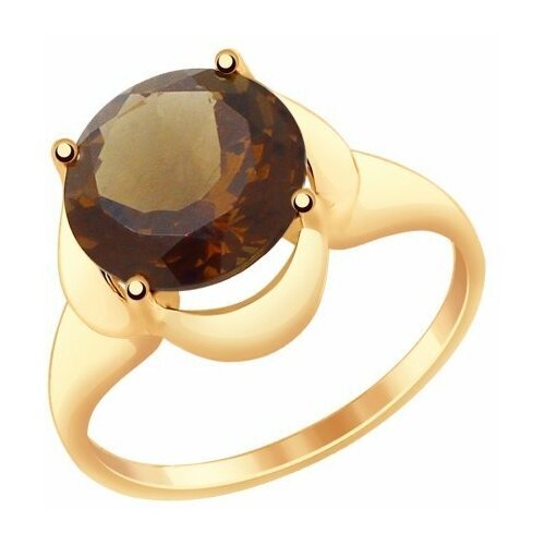 Купить Кольцо Diamant online, золото, 585 проба, раухтопаз, размер 20.5
<p>В нашем инте...