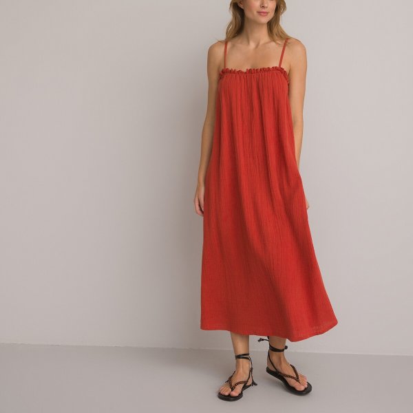 Купить Платье на тонких бретелях 44 (FR) - 50 (RUS) красный
Длинное, легкое платье из г...