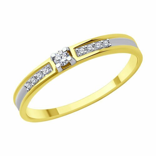 Купить Кольцо Diamant, желтое золото, 585 проба, фианит, размер 18
Кольцо из желтого зо...