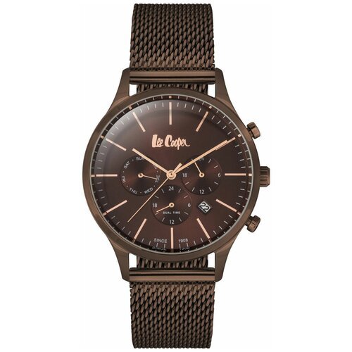Купить Наручные часы Lee Cooper Casual, коричневый
12-ти и 24-х часовой формат времени....