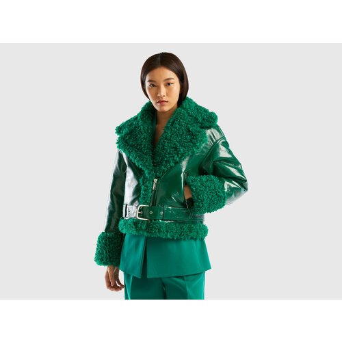Купить Дубленка UNITED COLORS OF BENETTON, размер XS, зеленый
Байкерская куртка из блес...