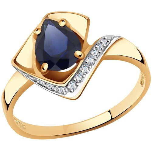 Купить Кольцо Diamant online, золото, 585 проба, фианит, корунд, размер 19
<p>В нашем и...
