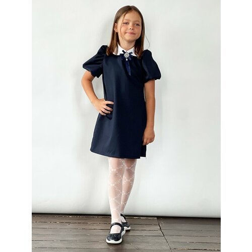 Купить Школьное платье Бушон, размер 140-146, синий
Платье для девочек школьное бушон S...