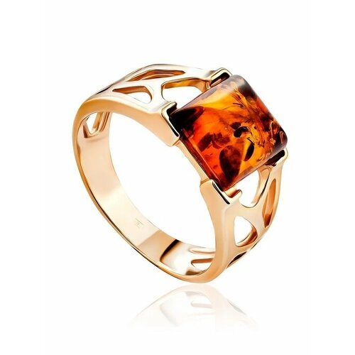 Купить Кольцо, янтарь, безразмерное, серебряный
Эффектный яркий перстень из золочёного...