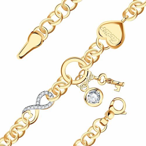 Купить Браслет Diamant online, золото, 585 проба, фианит
Красивый браслет из золота 585...
