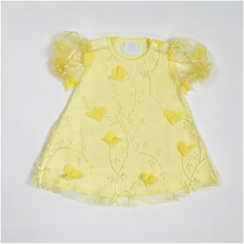 Купить Платье Clariss, размер 22 (68-74), желтый
Нарядное кружевное яркое желтое двухсл...