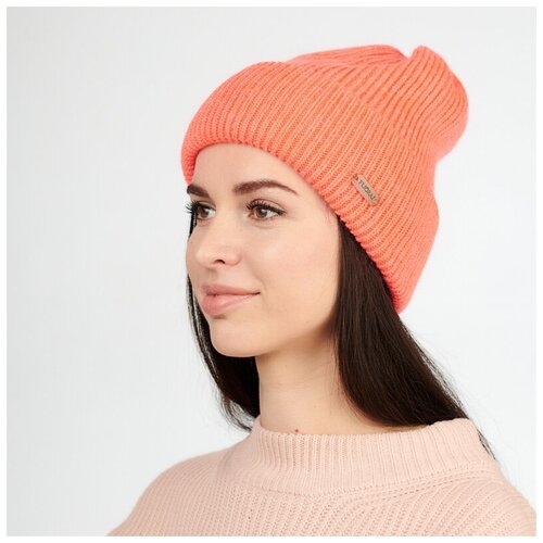 Купить Шапка FLIORAJ, размер 56-58, оранжевый
Теплая и легкая, женская шапка с отворото...