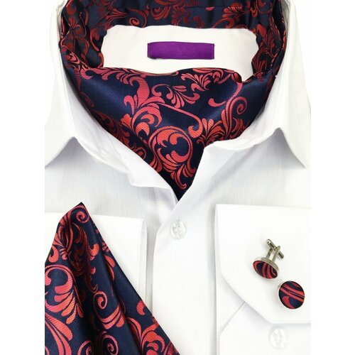 Купить Шейный платок , красный
Мужской шейный платок (галстук-аскот) с запонками и плат...