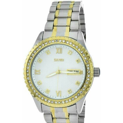 Купить Наручные часы SKMEI, серебряный
Часы Skmei 9221TGDWT silver/gold-white бренда Sk...