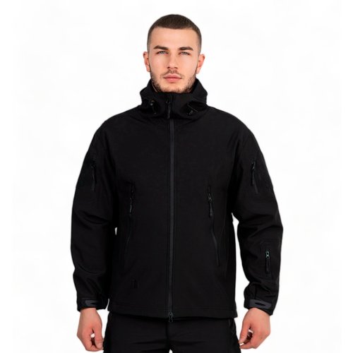 Купить Тактическая куртка Softshell черная S
Куртка мужская тактическая военная с капюш...