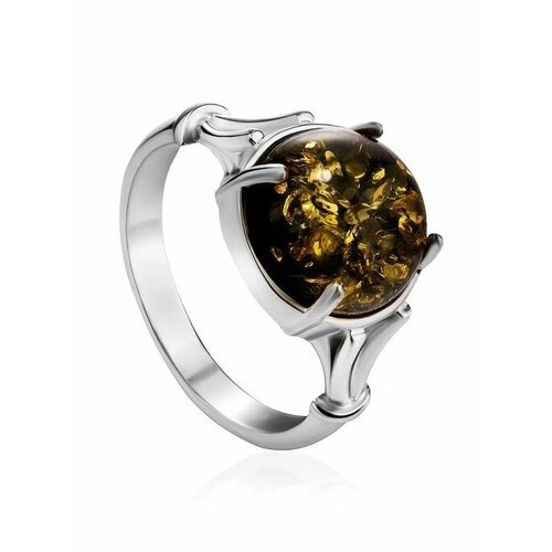 Купить Кольцо, янтарь, безразмерное, зеленый, серебряный
Легкое кольцо из натурального...