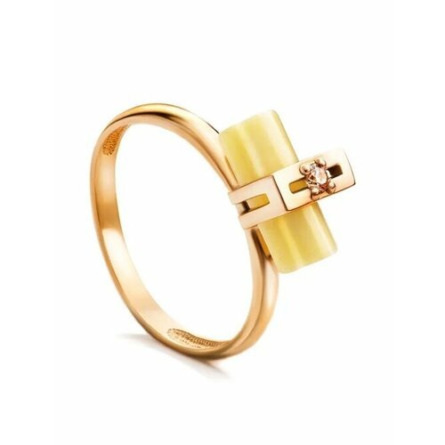 Купить Кольцо, янтарь, безразмерное, золотой
Изысканное кольцо в деликатном дизайне «Ск...