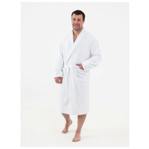 Купить Халат РОСХАЛАТ, размер 46-48, белый
Стильный и удобный махровый халат для мужчин...