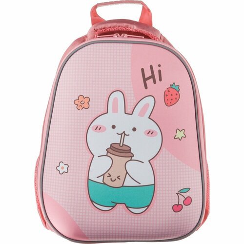 Купить Ранец школьный (рюкзак) №1 School для девочки, "Easy", Bunny, розовый, 1 отделен...