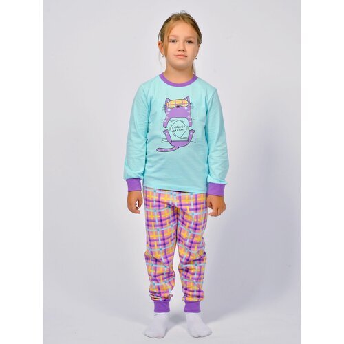Купить Пижама Let's Go, размер 104-56, розовый, зеленый
Пижама для девочки, состоящая и...