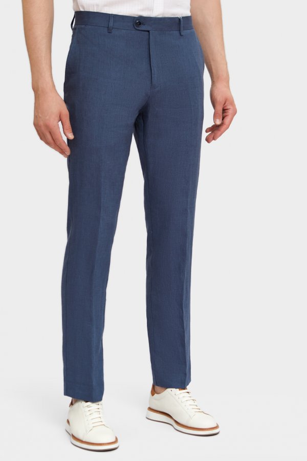 Купить Kanzler Брюки прямые синие изо льна
Классические брюки изо льна в благородном от...