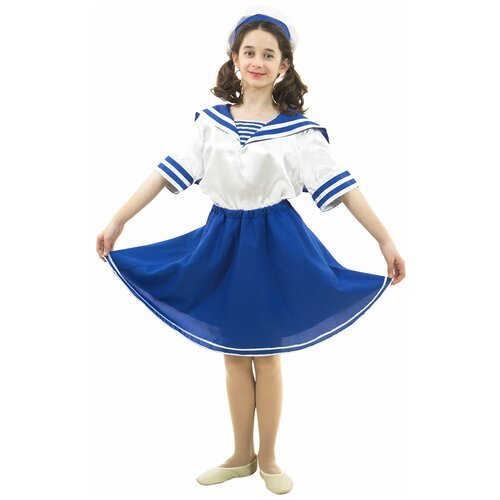 Купить Костюм Вестифика, размер 128-134, белый/синий
Детский карнавальный костюм Морячк...