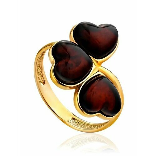 Купить Кольцо, янтарь, безразмерное, бордовый, золотой
Красивое яркое кольцо из и натур...