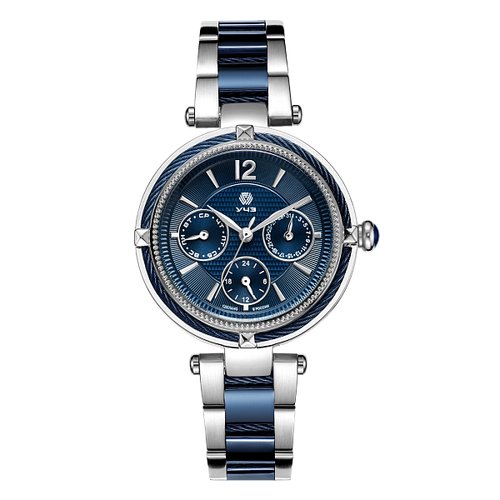 Купить Наручные часы УЧЗ 3039B-2, серебряный, синий
Женские многофункциональные часы, с...