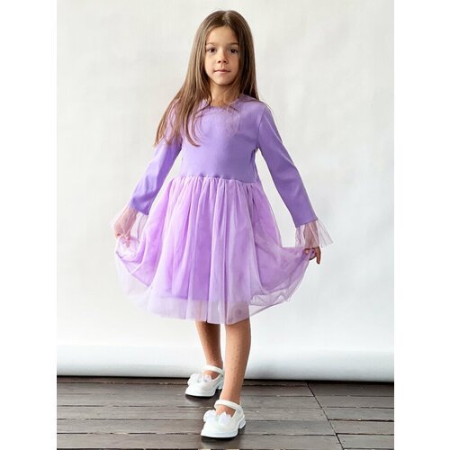 Купить Платье Бушон, размер 116-122, фиолетовый
Платье для девочки нарядное бушон ST56,...