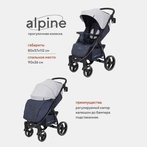 Купить Коляска прогулочная всесезонная Rant basic Alpine RA450, Grey
<h3>Коляска детска...