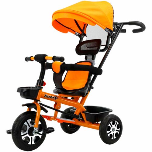 Купить Велосипед трехколесный, EVA оранжевый
Велосипед 3-х колесный с ручкой управления...