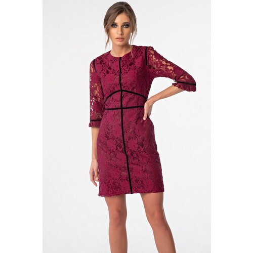 Купить Платье FLY, размер 42, бордовый
Платье FLY ягодного цвета выполнено из кружева,...