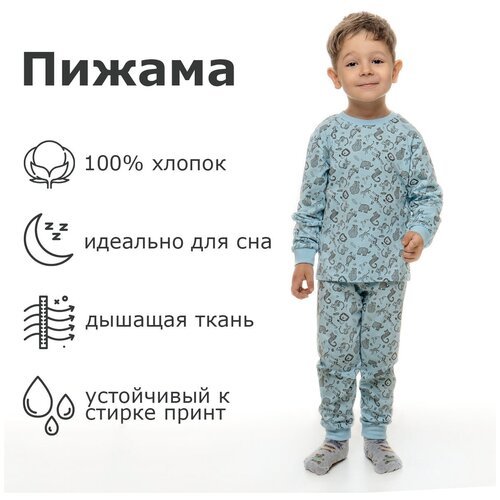 Купить Пижама Volpacchiotto, размер 110, голубой
Мягкая и комфортная детская пижама — т...