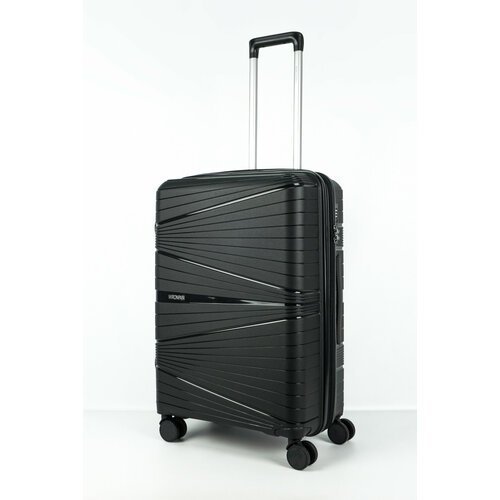 Купить Чемодан , 83 л, размер M+, черный
Ударопрочный дорожный чемодан среднего размера...