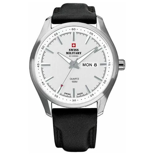 Купить Наручные часы SWISS MILITARY BY CHRONO SM34027.06, белый, серебряный
Мужские ква...