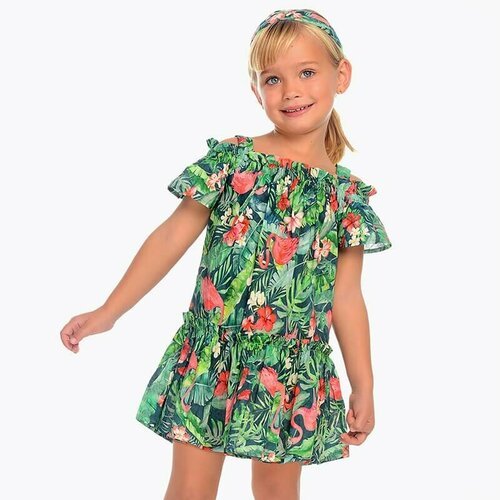 Купить Платье Mayoral, размер 98 (3 года), зеленый
Легкое летнее платье Mayoral с откры...