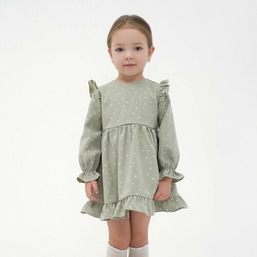 Купить Платье Kaftan, размер 140, зеленый
Платье вельветовое для девочки KAFTAN: микров...