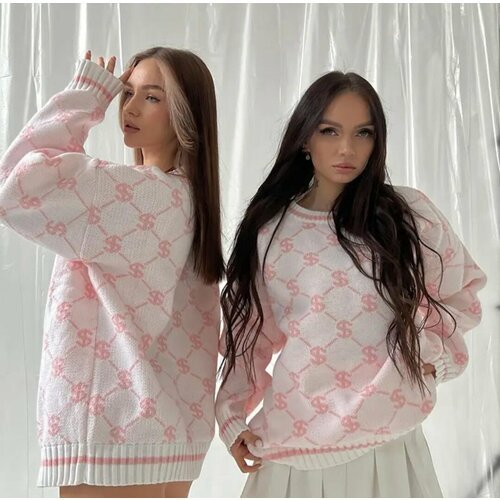 Купить Свитер, размер o nesize, розовый, белый
Розовый доллар свитер - это стильный и у...