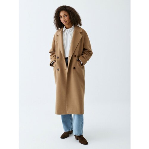 Купить Пальто Sela, размер XL INT, бежевый, коричневый
Женское двубортное пальто оверса...