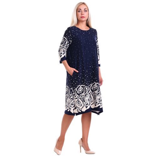 Купить Платье Olsi, размер 60, бежевый
Эффектное платье-шифт из ткани с фантазийным мон...